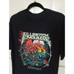 KILLSWITCH ENGAGE Mens Short Sleeve Graphic Logo Band Tee T-Shirt Black Cotton